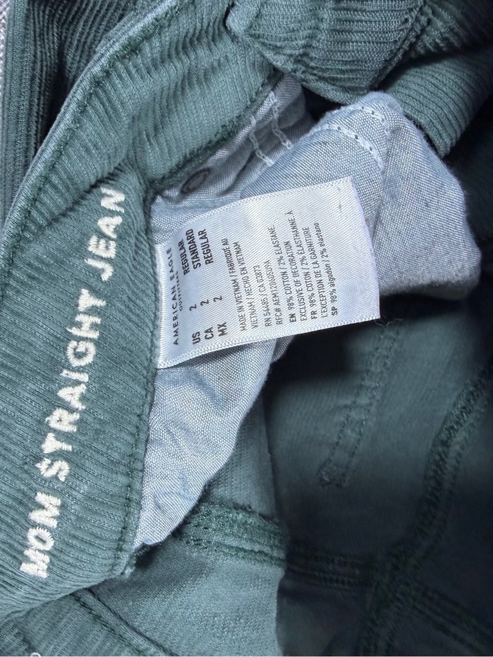 American Eagle Outfitters Dark Faded Green Straight-Leg Chinos - Picture 5 of 7